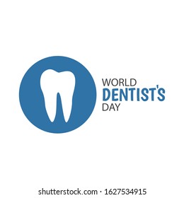 Vector Illustration on the theme Dentist day.  Simple icon.
