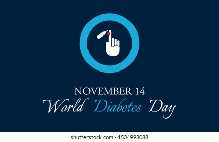 Vector illustration on the theme of Diabetes day on November 14th.