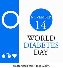 Vector illustration on the theme of Diabetes day on November 14th.