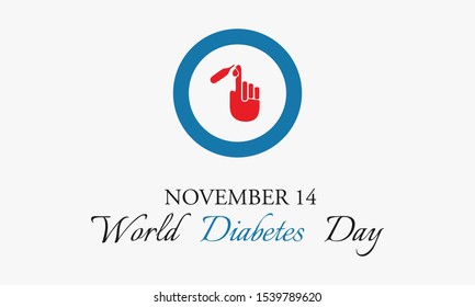 Vector illustration on the theme of Diabetes day on November 14th.
