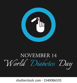 Vector illustration on the theme of Diabetes day on November 14th.