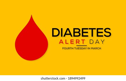 Ilustración vectorial sobre el tema del Día de Alerta de la Diabetes, es una llamada de atención de un día que se centra en la seriedad de la diabetes y la importancia de entender su riesgo. observada cada año en marzo