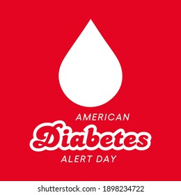 Vector illustration on the theme of Diabetes Alert Day, is a one-day wake-up call that focuses on the seriousness of diabetes and the importance of understanding your risk. observed each year in March