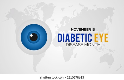 Im November wird jedes Jahr eine Vektorgrafik zum Thema des Monats der Sensibilisierung für die Diabetikerkrankung beobachtet.