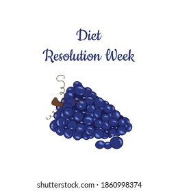 Ilustración vectorial sobre el tema de la Semana de la Resolución Dietética 
