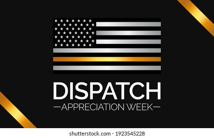 Vector illustration on the theme of Dispatch appreciation week observed each year during April across United states.