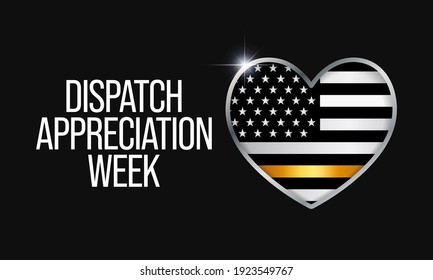 Vector illustration on the theme of Dispatch appreciation week observed each year during April across United states.