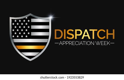 Vector illustration on the theme of Dispatch appreciation week observed each year during April across United states.