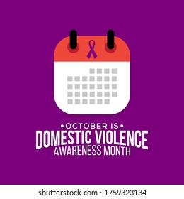 Vector illustration on the theme of Domestic Violence awareness month observed each year during October.