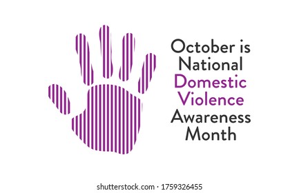 Vector illustration on the theme of Domestic Violence awareness month observed each year during October.