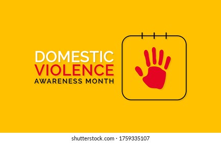 Vector illustration on the theme of Domestic Violence awareness month observed each year during October.