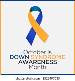 Vector illustration on the theme of Down Syndrome awareness month of October.