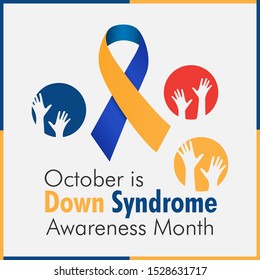 Vector illustration on the theme of Down Syndrome awareness month of October.
