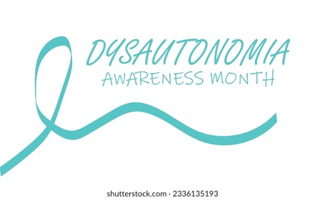 Vector illustration on the theme of Dysautonomia Awareness Month of october. greeting card, poster with background. Vector illustration design