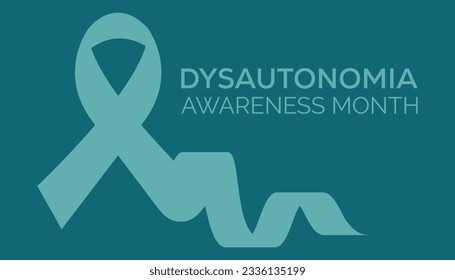 Vector illustration on the theme of Dysautonomia Awareness Month of october. greeting card, poster with background. Vector illustration design