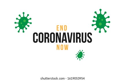 Vector illustration on the theme of End Coronavirus.