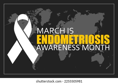 Vector illustration on the theme of Endometriosis awareness month observed each year during March. 
