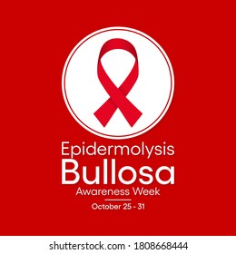 Ilustración vectorial sobre el tema de la Semana de Conciencia de la Epidermolysis Bullosa observada cada año del 25 al 31 de octubre.