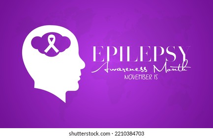 Vector illustration on the theme of Epilepsy Awareness Month is observed every year in during November.