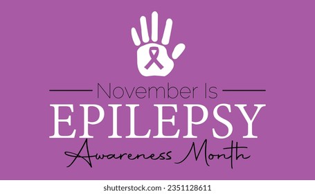 En noviembre se observa una ilustración vectorial sobre el tema del Mes de Conciencia sobre la Epilepsia cada año.