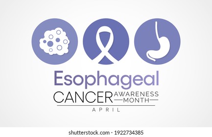 Vector illustration on the theme of Esophageal cancer awareness month observed each year during April.