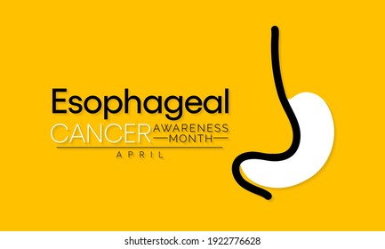 Ilustración vectorial sobre el tema del mes de sensibilización sobre el cáncer esofágico que se observa cada año durante el mes de abril.