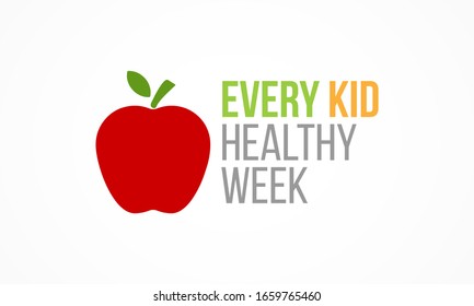 Vector illustration on the theme of Every kid healthy week observed in Last week of April.