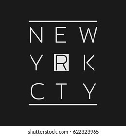 Vector illustration on the theme of fashion in New York City. Typography, t-shirt graphics, poster, print, banner, flyer, postcard