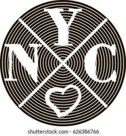 Vector illustration on the theme of fashion in New York City. Typography, t-shirt graphics, poster, print, banner, postcard