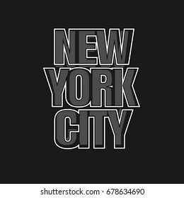 Vector illustration on the theme of fashion in New York City. Typography, t-shirt graphics, poster, print, banner, flyer, postcard