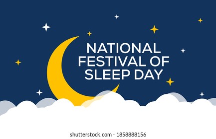 Vector illustration on the theme of Festival of sleep day observed each year on January 3rd.