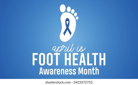 Vektorgrafik über das Thema Foot Gesundheit Bewusstsein Monat beobachtet jedes Jahr während April Banner, Feiertag, Poster, Karte und Hintergrund Design.
