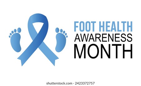 Vektorgrafik über das Thema Foot Gesundheit Bewusstsein Monat beobachtet jedes Jahr während April Banner, Feiertag, Poster, Karte und Hintergrund Design.
