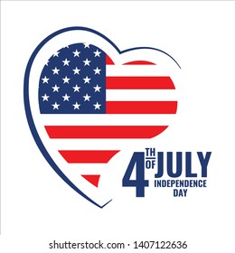 Vector Illustration on the theme  Fourth of July
