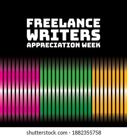 Vector illustration on the theme of Freelance Writers Appreciation Week 