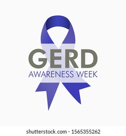 Vector Illustration On The Theme Of Gastroesophaegal Reflux Disease Or GERD Awareness Week In November.