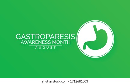 Vector illustration on the theme of Gastroparesis awareness month observed each year during August.