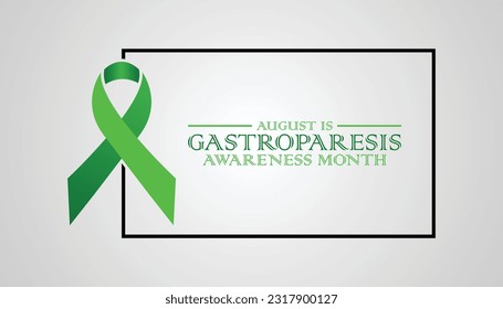 Ilustración vectorial sobre el tema del mes de sensibilización Gastroparesis observada cada año durante el mes de agosto. Plantilla de diseño de banner Ilustración vectorial Diseño de fondo.