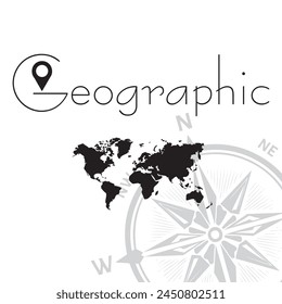 Vector illustration on the theme of Geography.