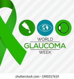 Vector illustration on the theme of Glaucoma awareness week observed each year in March, Glaucoma is a common eye condition where the optic nerve, which connects the eye to the brain, becomes damaged.