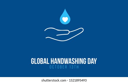 Vector Illustration on the theme of Global Handwashing day, on October 13th