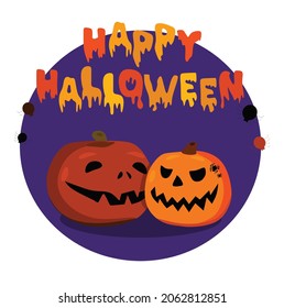 Ilustración vectorial sobre el tema de Halloween
