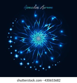 Vector illustration on the theme of a happy Ramadan Mubarak,