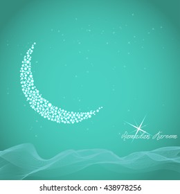 Vector illustration on the theme of a happy Ramadan Mubarak,