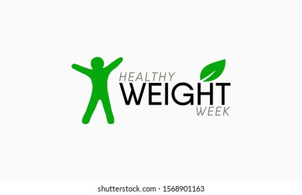 Vector illustration on the theme of Healthy weight week in January