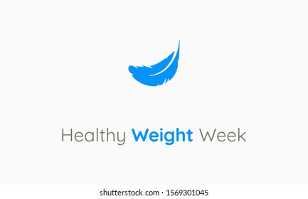 Vector illustration on the theme of Healthy weight week in January