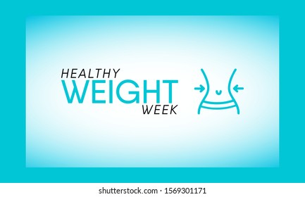 Vector illustration on the theme of Healthy weight week in January