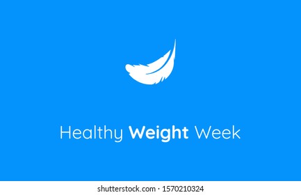 Vector illustration on the theme of Healthy weight week in January