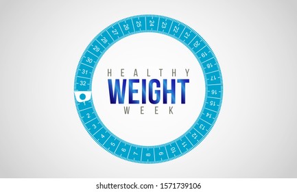 Vector illustration on the theme of Healthy weight week in January
