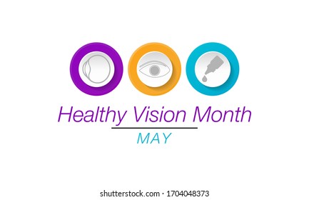 Vector illustration on the theme of Healthy Vision month of May